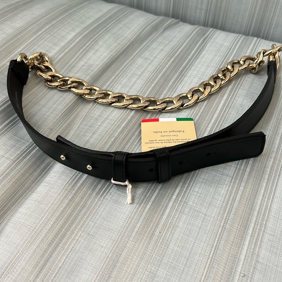 Beautiful handcrafted Leather and Metal Chain Belt - Sz Large - NWT - Picture 2 of 16